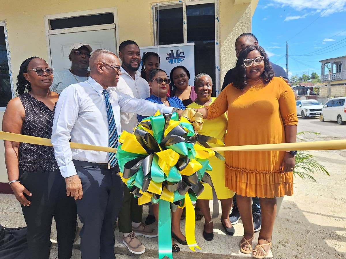 From left: Denise Witter; Charles Sinclair Jr, councillor for the Montego Bay North East Division in the St James Municipal Corporation; Richard Vernon Jr, mayor of Montego Bay; Mytha Bahadur, regional manager for Montego Bay at Jamaica Postal Service; Col