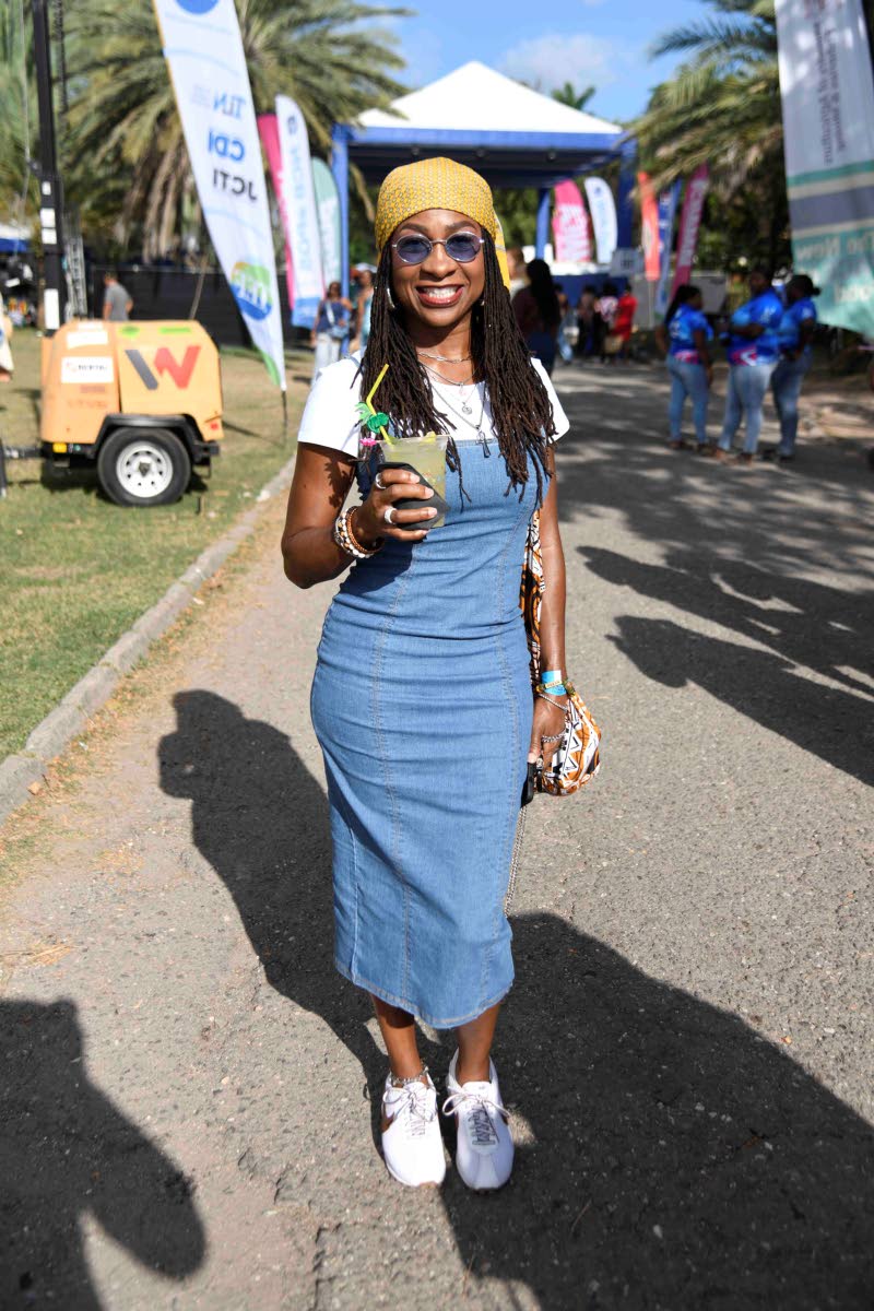 Cooling down with a drink in hand, Roxanne Weir poses for our lens.