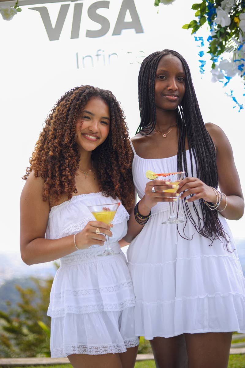 Enjoying a girls’ afternoon out are  Zoe Johnson (left) and her friend, Kaëla Kalisa. 