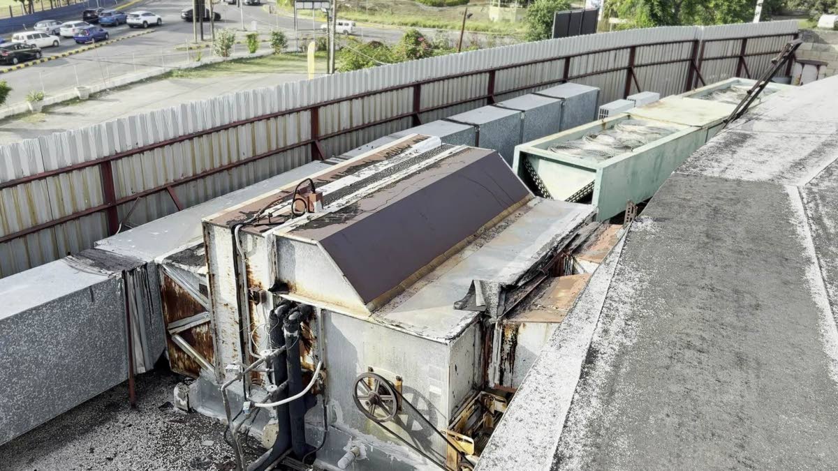 Little Theatre's outdated cooling system, which will be replaced through Pan Jamaica Group’s commitment.