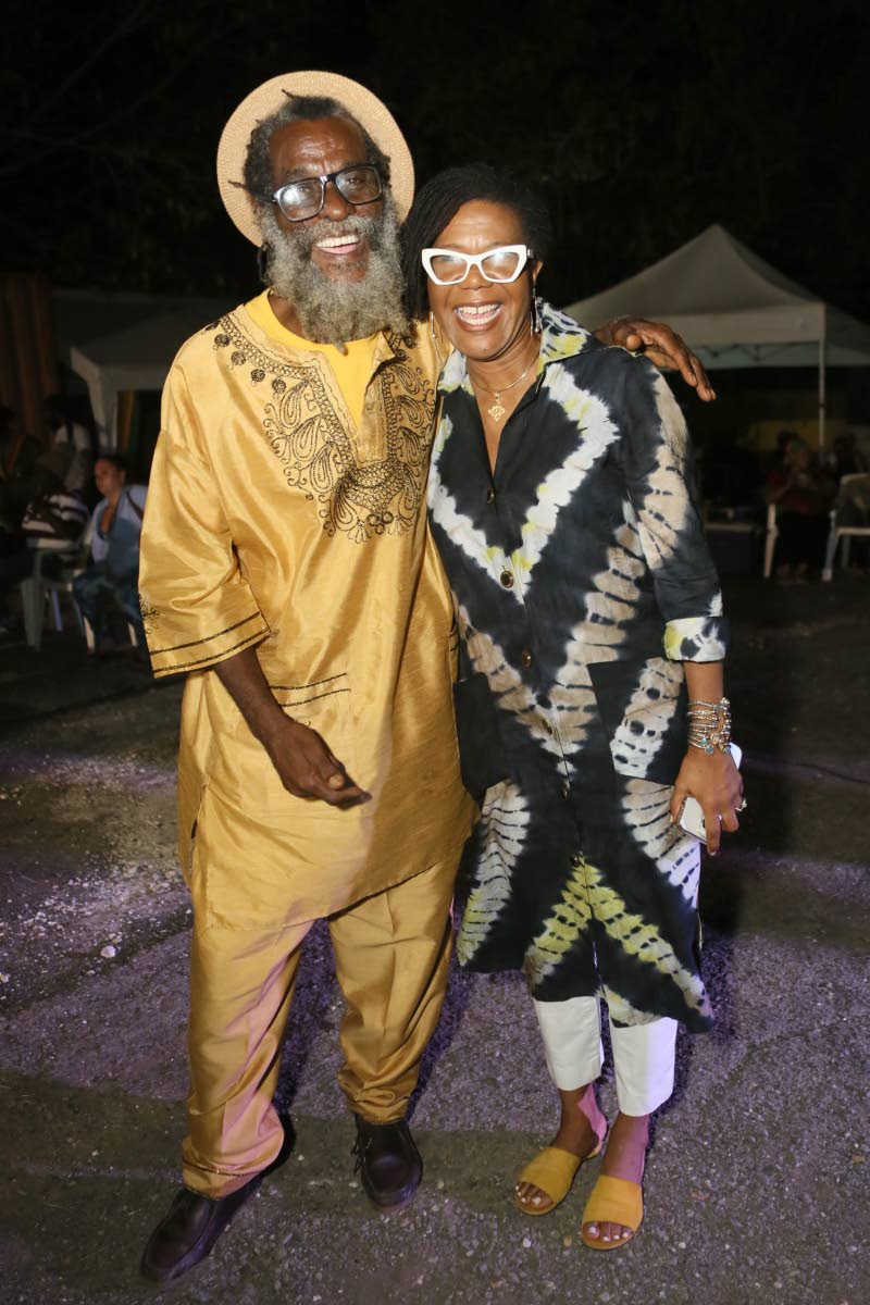 Ras Ivi Tafari, head of Cutting Edge Cultural Inity, with Professor Sonjah Stanley Niaah, professor of cultural studies in the Faculty of Humanities and Education at The University of the West Indies (UWI), Mona campus.