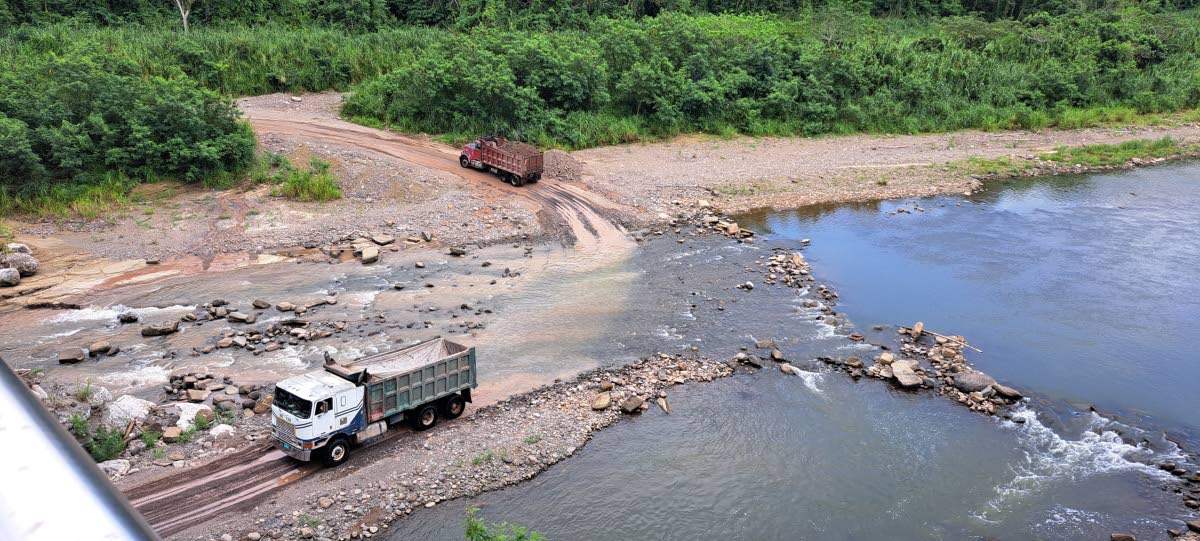 Activity along the Wag Water River just below the Westmoreland Bridge in St Mary. 