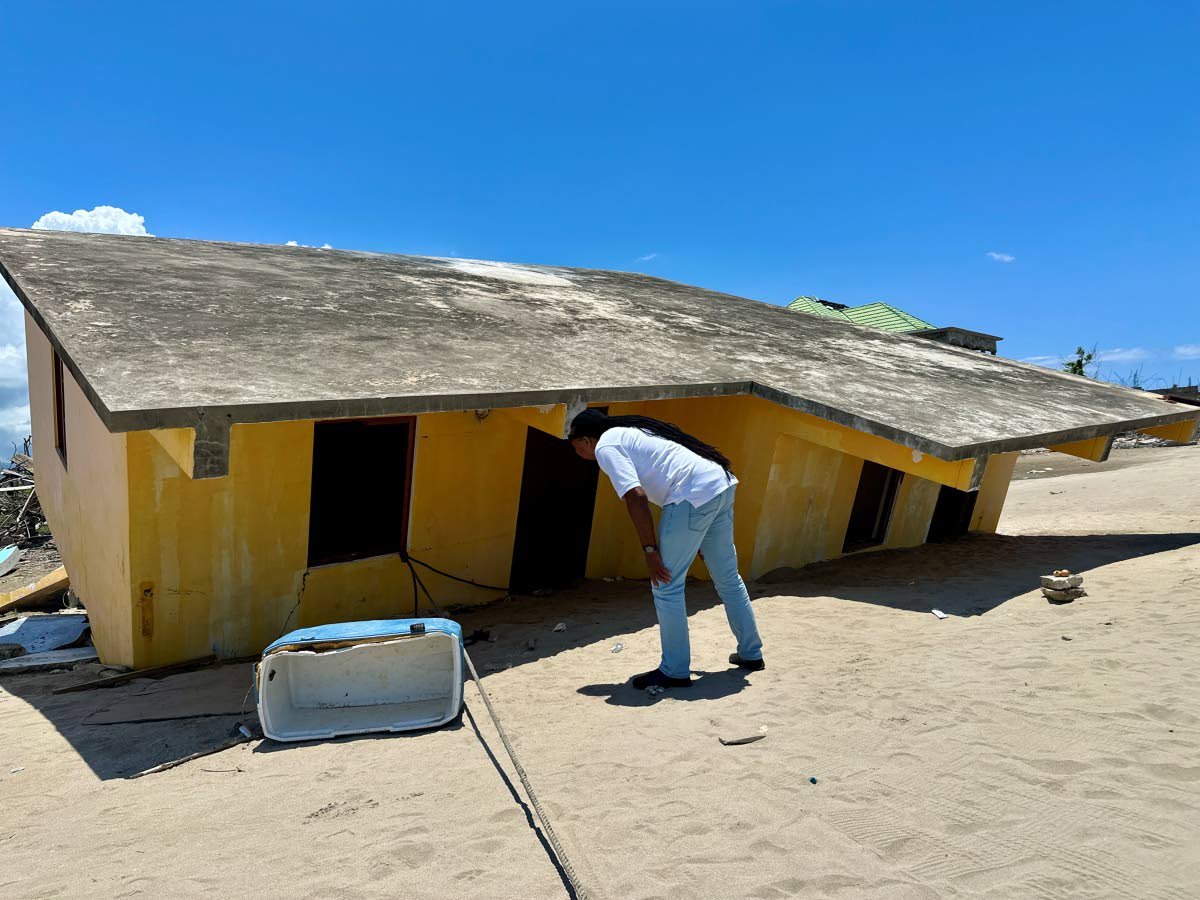 Basil Bennett's house, which was uprooted during the passage of Hurricane Melissa.