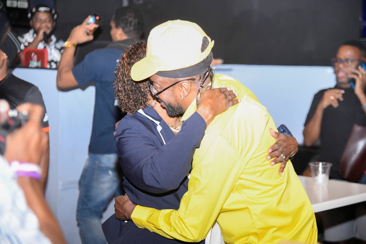 Minister of Culture, Gender, Entertainment and Sport Olivia ‘Babsy’ Grange hugs Beenie Man at the launch of his Summa Sizzle on Wednesday at 100 Kingston on Hope Road, St Andrew.