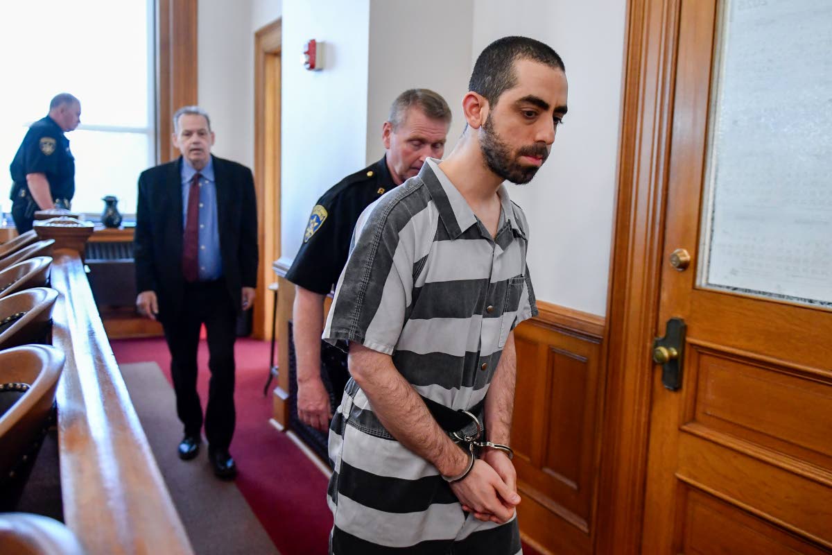 Hadi Matar walks in to the Chautauqua County court in Mayville, NY, on May, 16, 2025.
