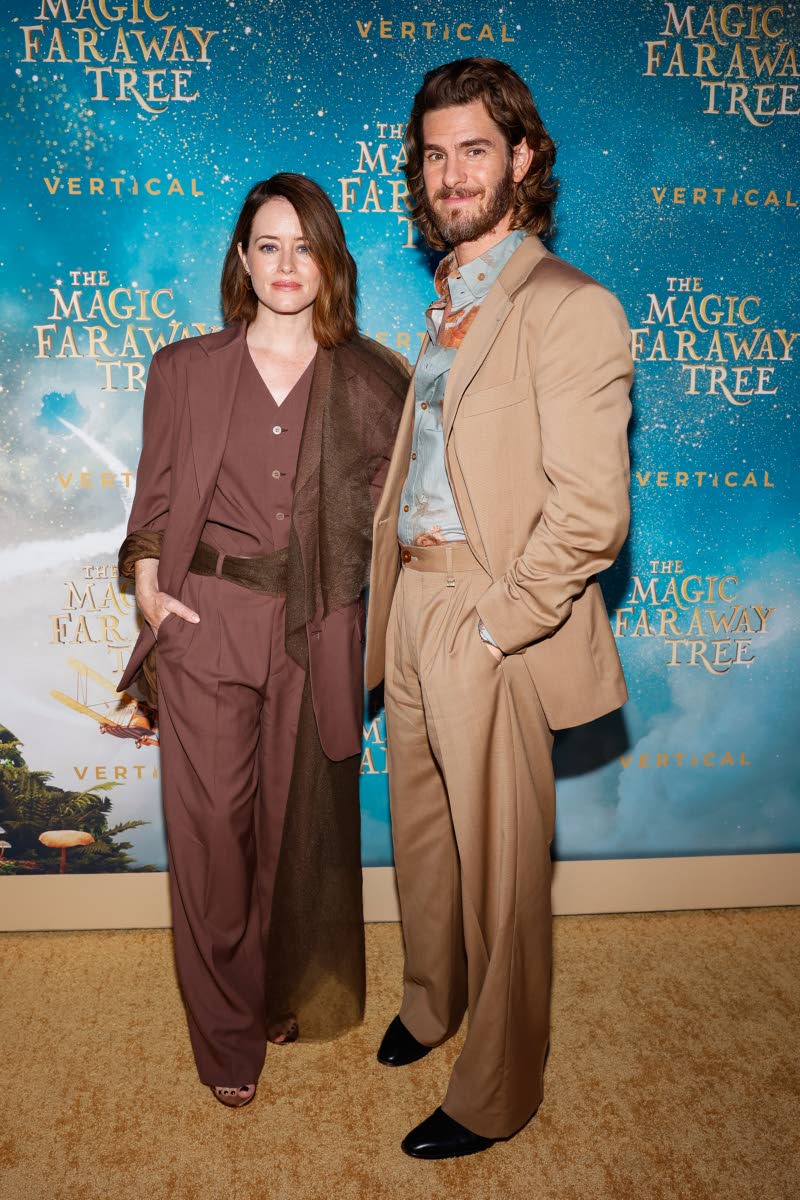Claire Foy (left) and Andrew Garfield attend ‘The Magic Faraway Tree’ special screening at Regal Union Square on Wednesday in New York. 