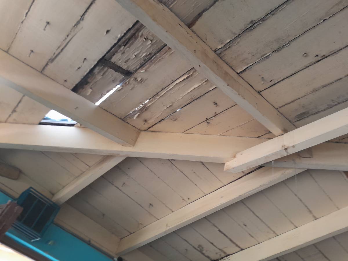 A part of the roof that leave students exposed whenever it rains.