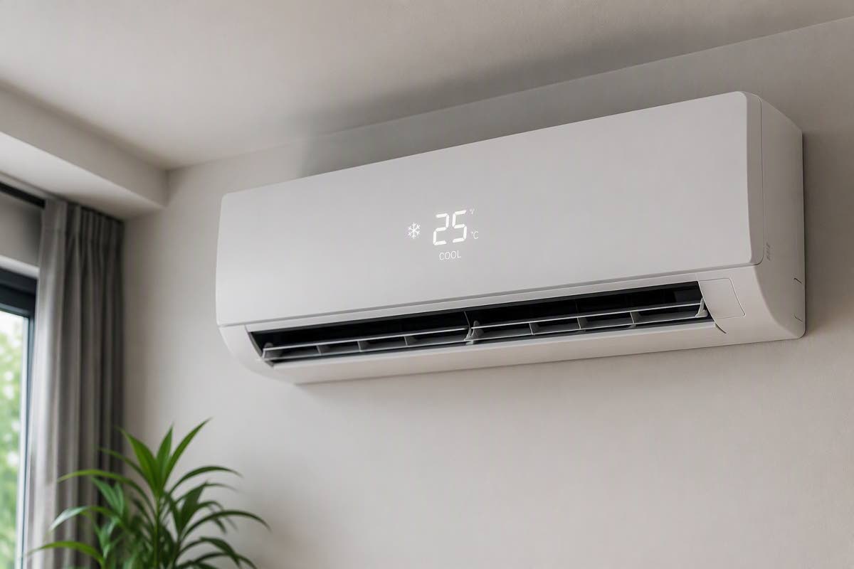 Set units between 24 C and 25 C for efficient cooling.