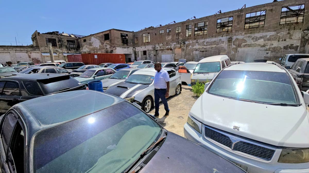 Mayor of Kingston Andrew Swaby at the car pound of the Kingston and St Andrew Municipal Corporation.