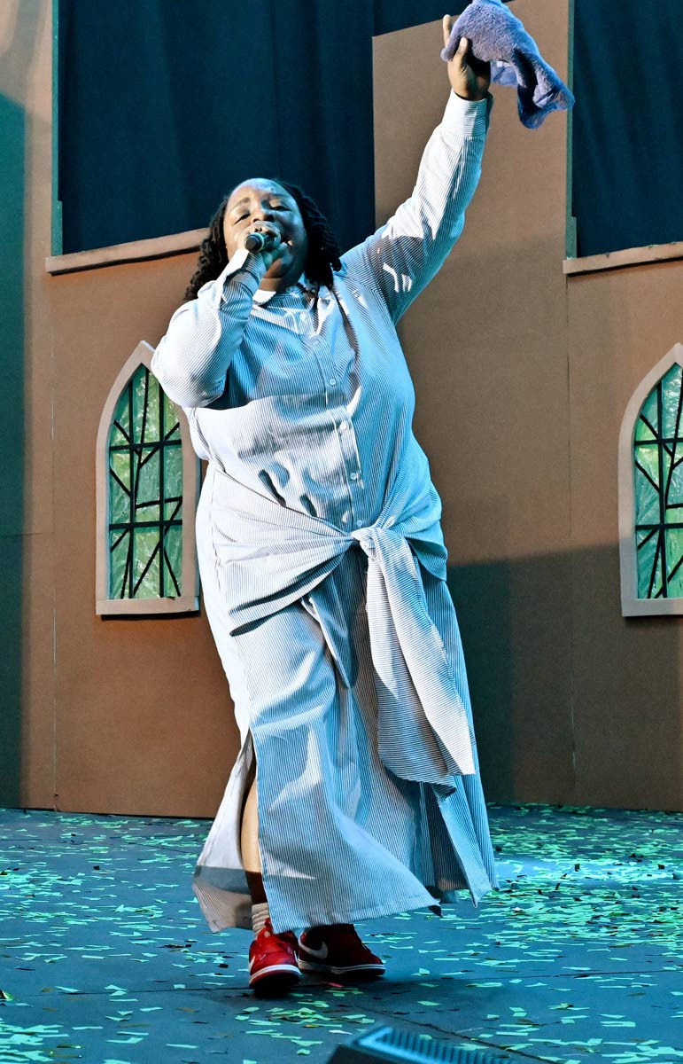 Gospel singer Petra Kaye, performing at the Jamaica Gospel Star 2026 finals at the National Indoor Sports Centre in Kingston on Sunday, August 2. She is one of the headliners for the Ezer Concert on September 26 at NCU in Mandeville.