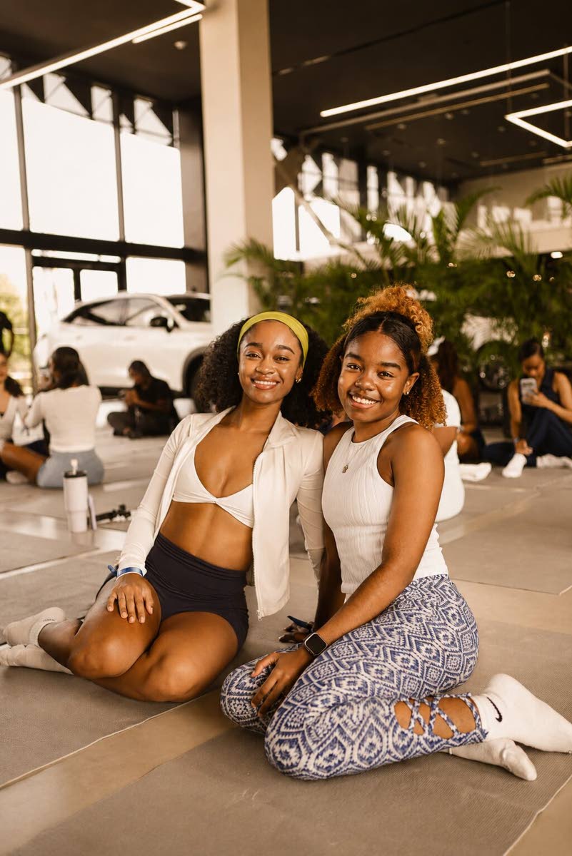 Up-and-coming reggae artiste Cholita (left) and physiotherapist Nina McDonald are never ones to pass up a good workout.