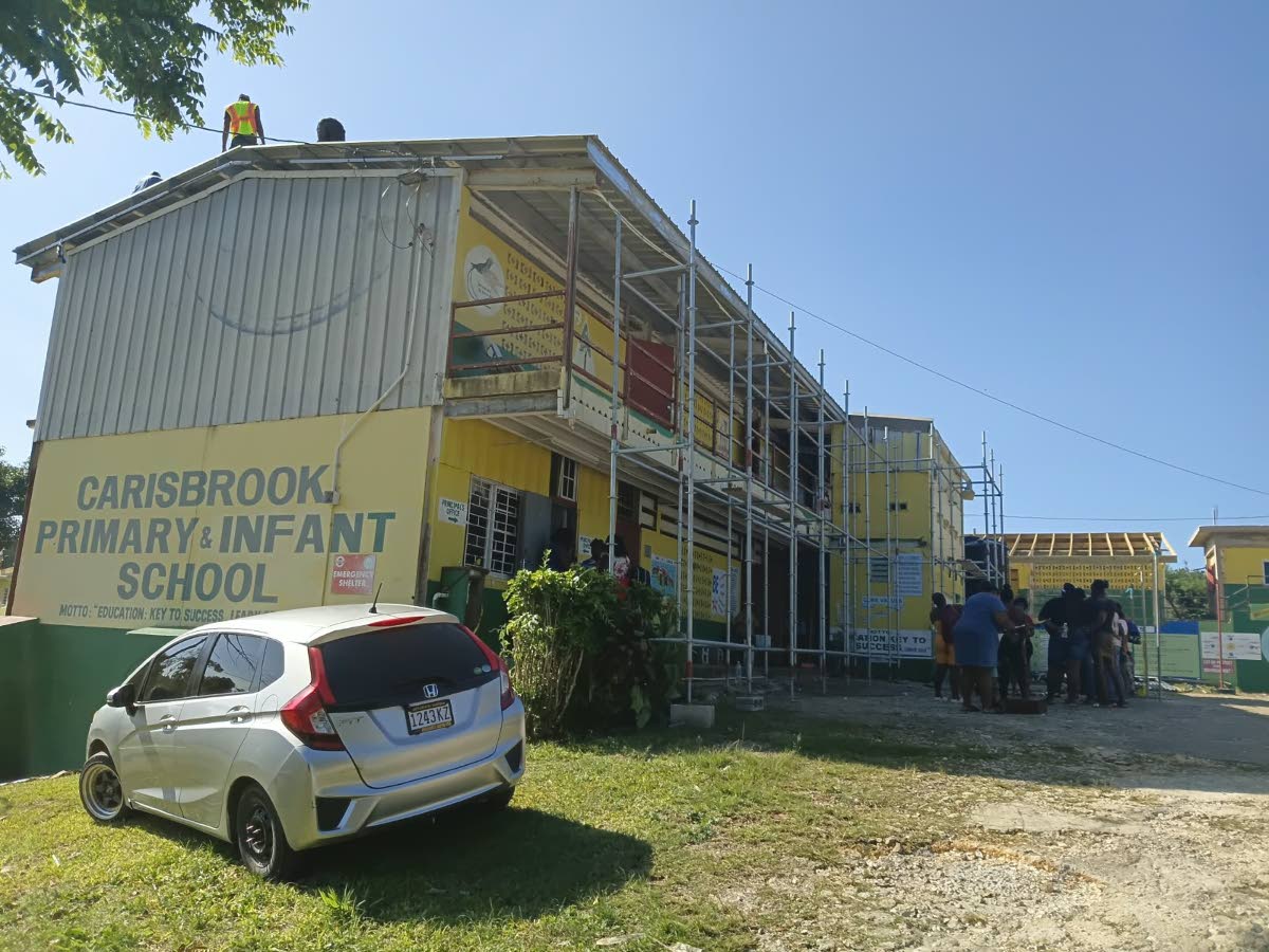 Works being done at Carisbrook Primary and Infant School in St Elizabeth.