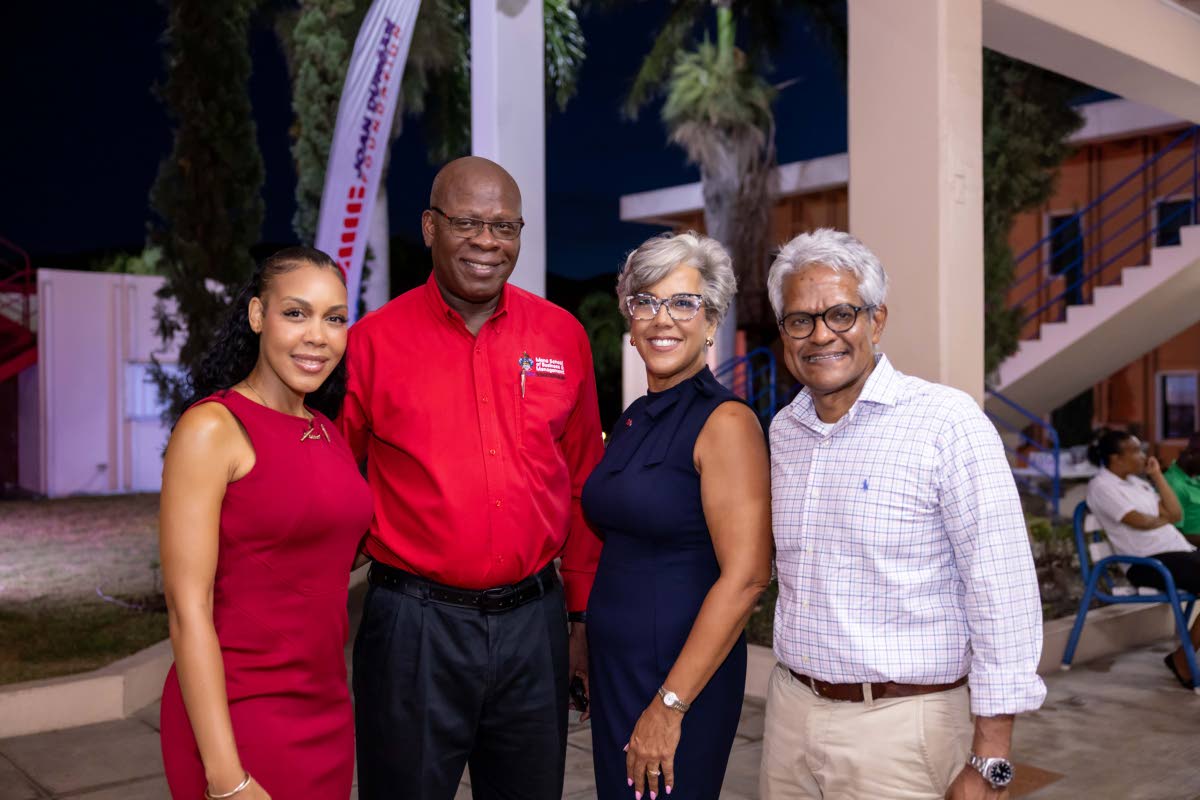 (From right) Dr Douglas Lindo, Director at the JMMB Joan Duncan Foundation; Kim Mair, CEO of the JMMB Joan Duncan Foundation; Leighton McKnight, Executive in Residence at MSBM; and Ronique Satchell, Administrative Officer at the JMMB Joan Duncan Foundation