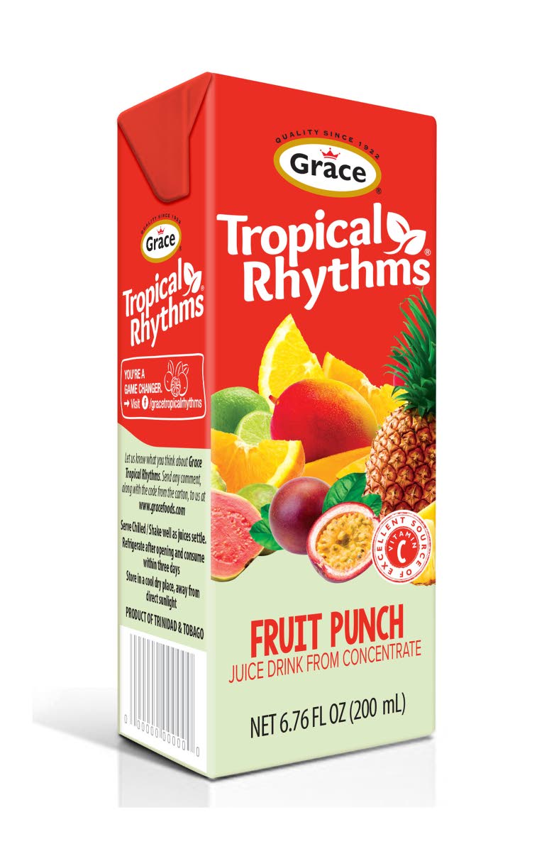 Grace Tropical Rhythms Fruit Punch 200ml Tetra Pak.