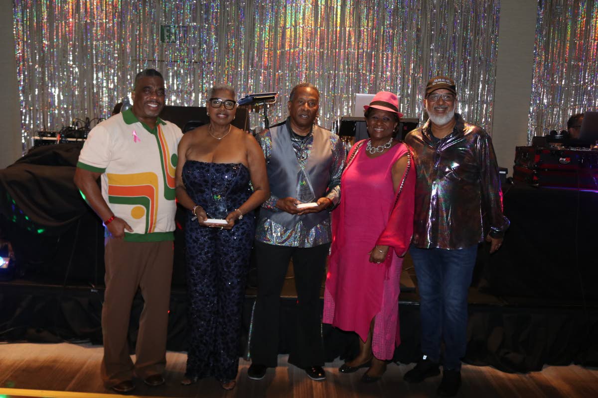 Jamaica’s Honorary Consul to Atlanta, Dr Elaine Bryan (second right), shares a light moment with, from left, Dr Joseph Dove; Dr Yvonne Smith Blake, CEO of the Montego Bay-Atlanta Cities Committee; Dr Christopher Parker, research associate professor and d