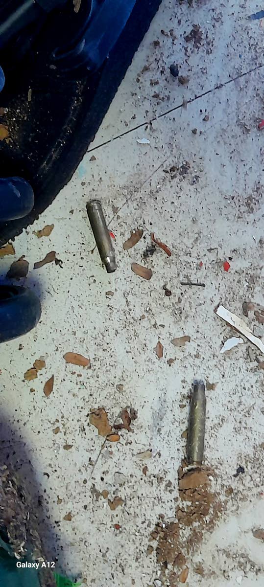 Bullet casings inside the house. 