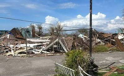 The Thomas Manning Building lies in ruin post-Hurricane Melissa.