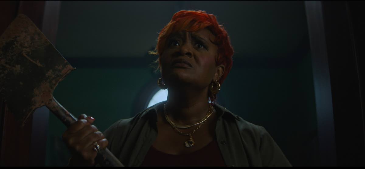 No spoilers here! Actress Nadean Rawlins, who plays obeah woman Mercy in ‘Possession’, shovel in hand in one of the series’ most talked-about scenes, which has gone viral in Jamaica.