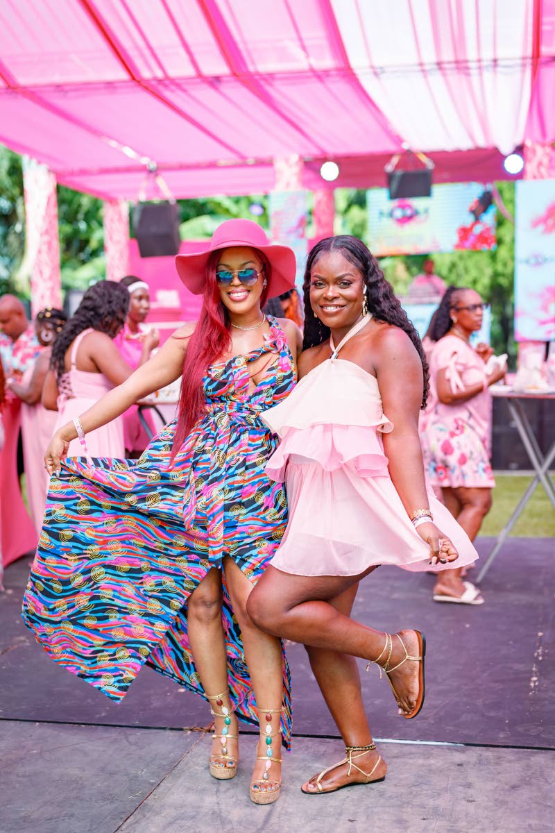 Sunday afternoons are for brunch and flirty dresses, and Krissy Brown (left) and Simone Clarke checked both boxes.