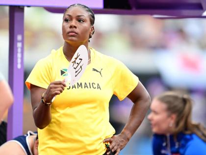 Hammer thrower Nayoka Clunis of Jamaica during warm-up at the World Athletics Championships in Tokyo, Japan on September 14, 2025. 