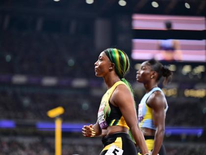 Shelly-Ann Fraser-Pryce at the World Athletics Championships in Tokyo, Japan.