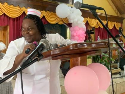 NPCA President Ivin Malahoo heaping praise on her colleagues for their dedicated service.