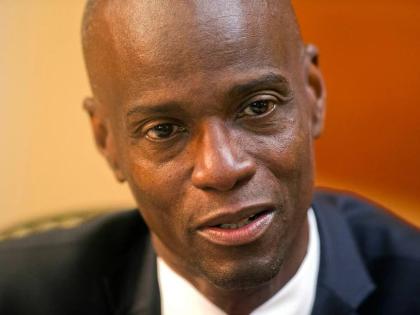 Haiti’s former President Jovenel Moïse speaks during an interview at his home in Petion-Ville, a suburb of Port-au-Prince, Haiti, February 7, 2020.