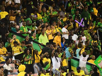
Reggae Boyz fans at a Concacaf Group B World Cup Qualifying match between Jamaica and Bermuda at the National Stadium on October 14. Jamaica won 4-0. 
