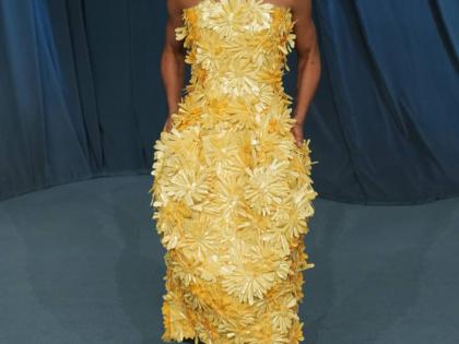 Tessa Thompson takes the runway to the fifth annual Academy Museum Gala in Balenciaga.