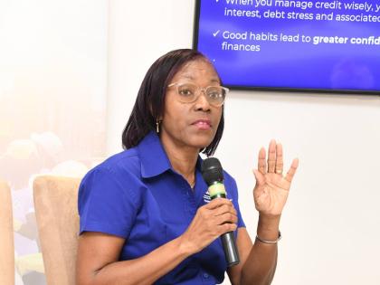 Rose Miller, financial education consultant with the JN Foundation addressing participants at the JN Financial Academy’ Smarter Credit Workshop.