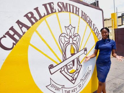 Mathematics teacher at Charlie Smith High School in Kingston, Erica Thompson. 
