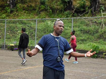 Michael Dyke, head coach of Edwin Allen High School’s girls’ track and field team.