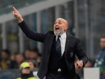 Italy’s head coach Luciano Spalletti gestures during the Nations League quarterfinal first leg match between Italy and Germany in Milan, Italy, on March 20, 2025. 