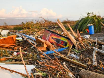 Damage caused by Hurricane Melissa in St Elizabeth.