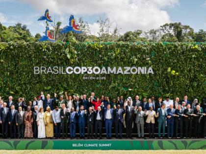 Leaders pose for a family photo during the U.N Climate Change Conference COP 30.