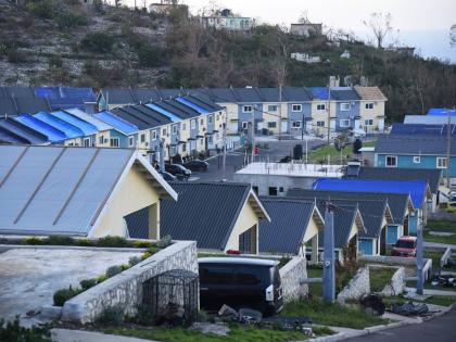 The Edmund Ridge housing scheme in Montego Bay, St James, where most of the roofs were seriously damaged during the passage of Hurricane Melissa.