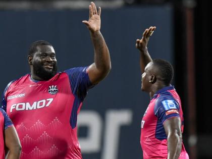 Rahkeem Cornwall (left) and Rovman Powell.