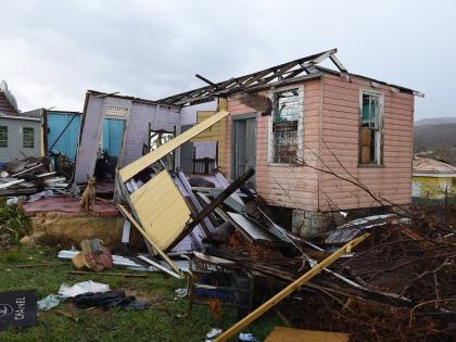 A house in Brompton, St Elizabeth that was destroyed by Hurricane Melissa.