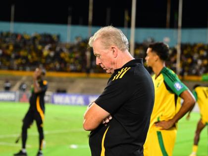A dejected former Reggae Boyz coach, Steve McClaren after Jamaica drew 0-0 against Curaçao in a Concacaf World Cup Qualifier.