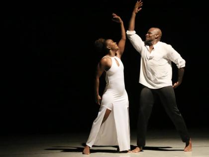 Andre Hinds (right) and Dr Monique Spence-Watson of the Stella Maris Dance Ensemble deliver the emotional twists of ‘The Vow’, capturing the tension of a love triangle.