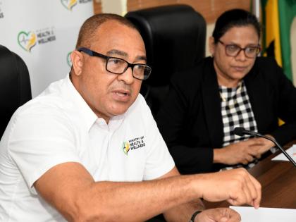 Minister of Health and Wellness Dr Christopher Tufton and Chief Medical Officer Dr Jacquiline Bisasor-McKenzie. – File photo.