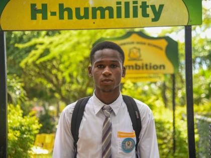 Tavic Thomas, formerly of Belmont Academy in Westmoreland and now a student at Old Harbour High School in St Catherine.