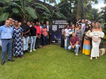 Contributed Photos
Participants of Geographical Dictation, an international educational event, organised at at the Russian Embassy in Kingston, pose for a photograph.