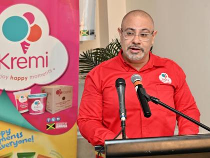 
Christopher Clarke, CEO of Caribbean Creams Limited, addresses shareholders at the company’s annual general meeting in Kingston on Monday, November 3, 2025.