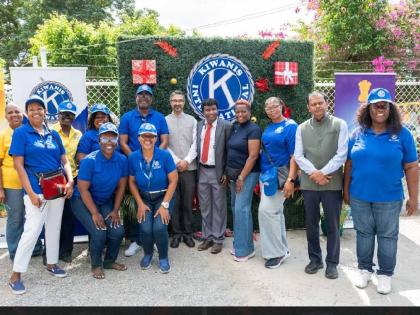Members of the Kiwanis Club of West St Andrew, other Kiwanis club members, representatives from the Indian High Commission and volunteers, during the recent staging of the organisation’s health and wellness fair at Laura’s Basic School in Duhaney Park