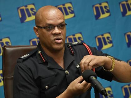 Public Education Officer, Jamaica Fire Brigade (JFB), Superintendent Emeleo Ebanks, addresses a recent Jamaica Information Service (JIS) Think Tank.