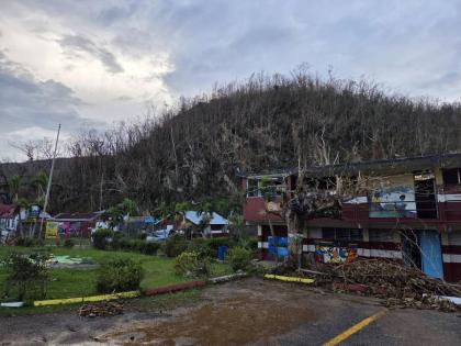 The devastation at Maggotty High School after the passage of Hurricane Melissa.