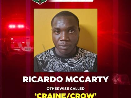 Ricardo 'Crow' McCarty, was featured on the police Wanted Wednesday campaign on December 3, 2025. 