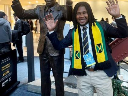 Roshaun Wynter, guild president at The University of the West Indies, Mona, leading with a smile.