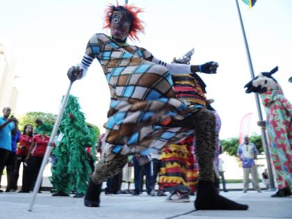This 2014 photo shows performers from the St Mary Jonkonnu group at the launch of the Salvation Army Christmas Red Kettle appeal.